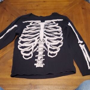 Place Black and White Skeleton Long Sleeve Tee